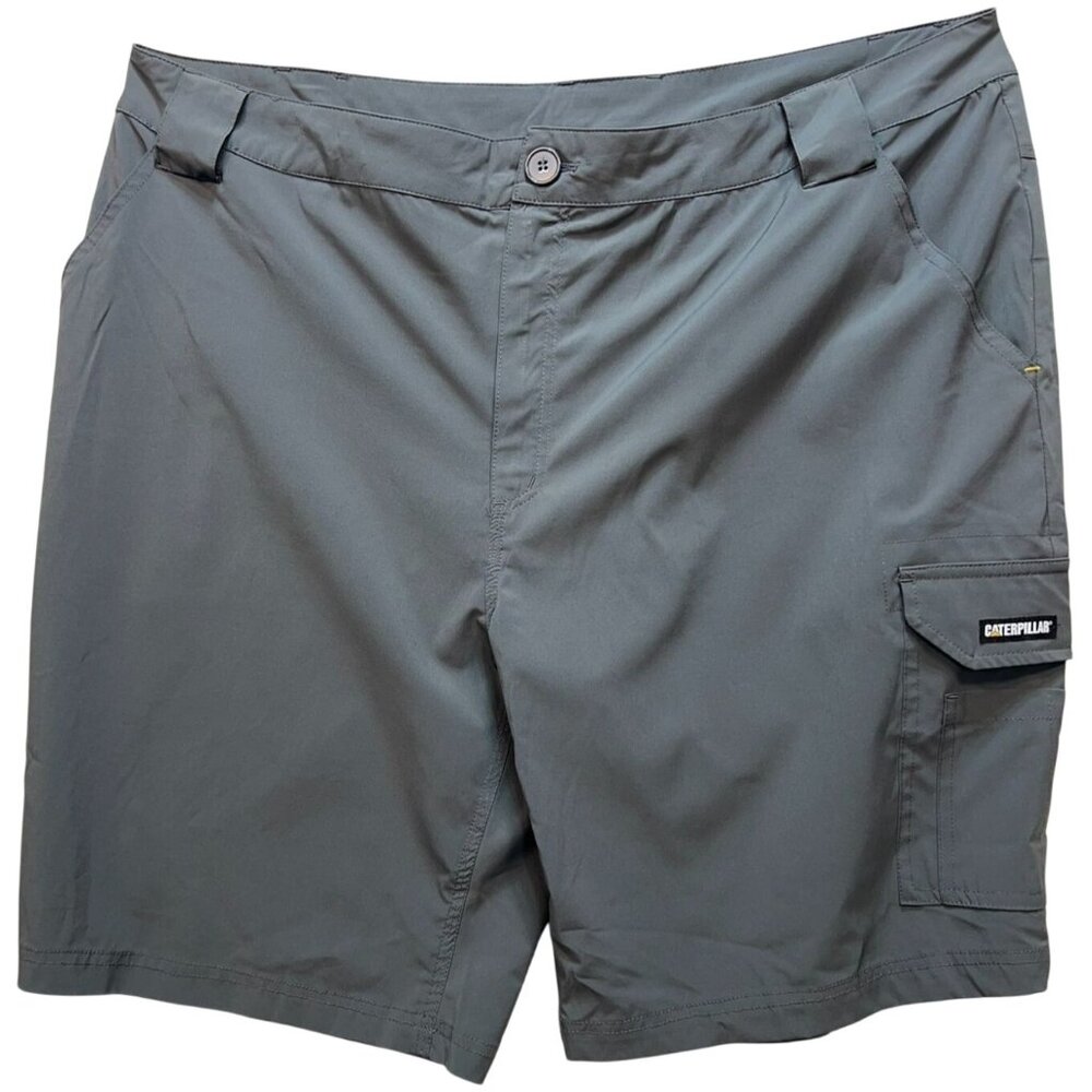 Cat Caterpillar Men's Belted Cargo Hiking Shorts Stretch Size 40W Gray Outdoor